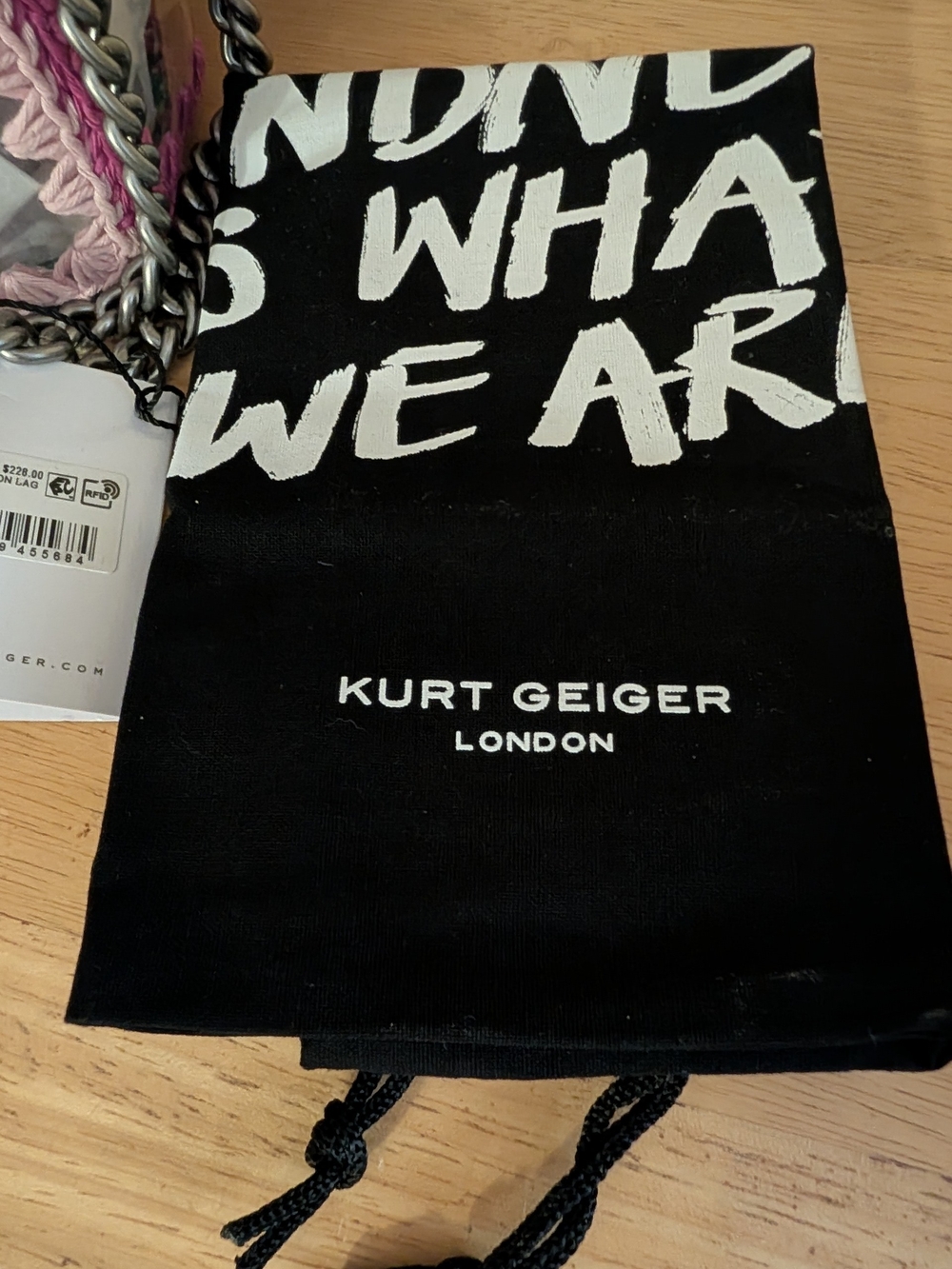 Kurt Geiger Patchwork Crochet And Vinyl Medium Kensington Bag - Picture 10 of 11